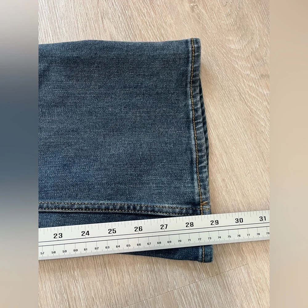 SPAO Y2K Bootleg Faded Blue Wide Leg Flare Jeans Korean Fashion - Picture 8 of 13